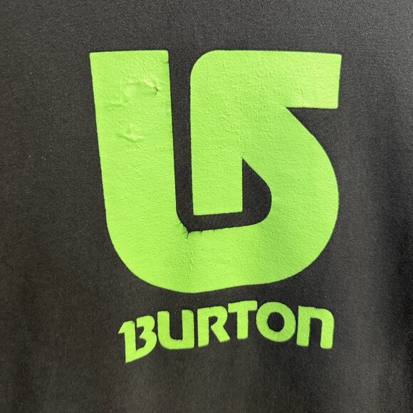 Burton Hoodie Sweatshirt Mens Large Black Snowboard Streetwear 24x25.5 - Picture 4 of 16